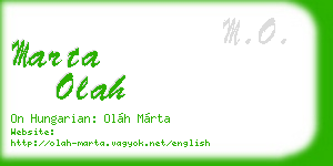 marta olah business card