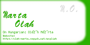 marta olah business card